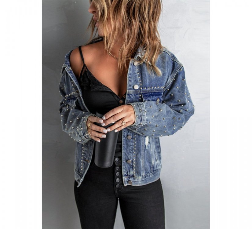 Rivet Pocket Button-up Denim Jacket - from category Jackets & Coats