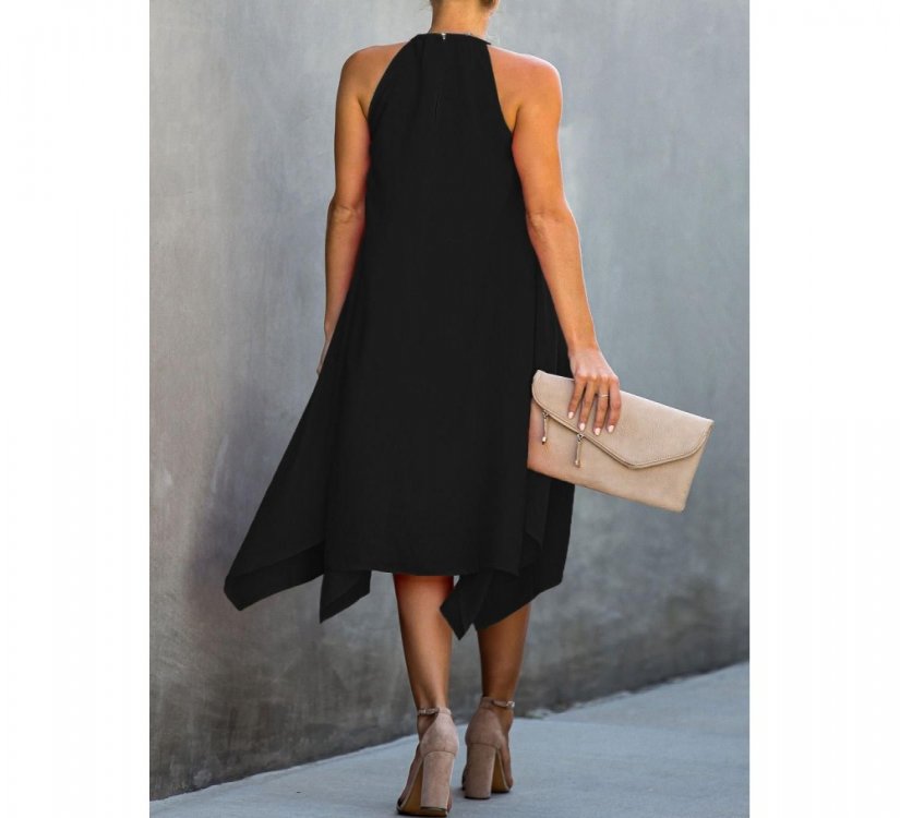 Black Ring The Alarm Luxe Midi Dress